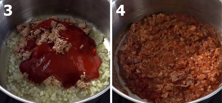 Easy tuna macaroni step 3 and 4