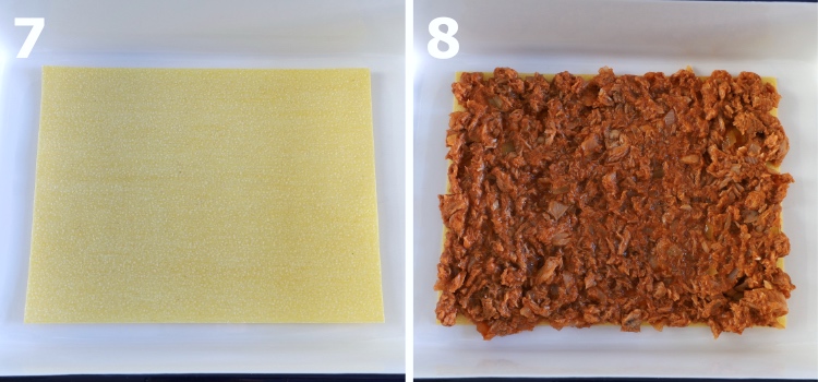 Easy Cheesy Tuna Lasagna step 7 and 8