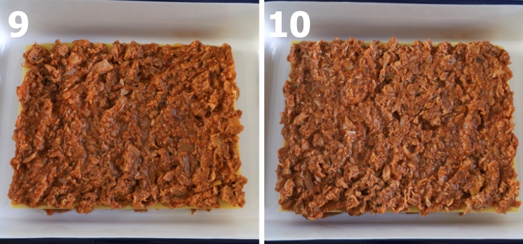 Easy Cheesy Tuna Lasagna step 9 and 10
