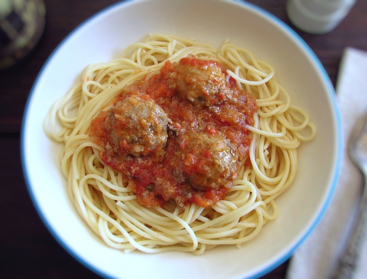 American Meatballs in a dish bowl
