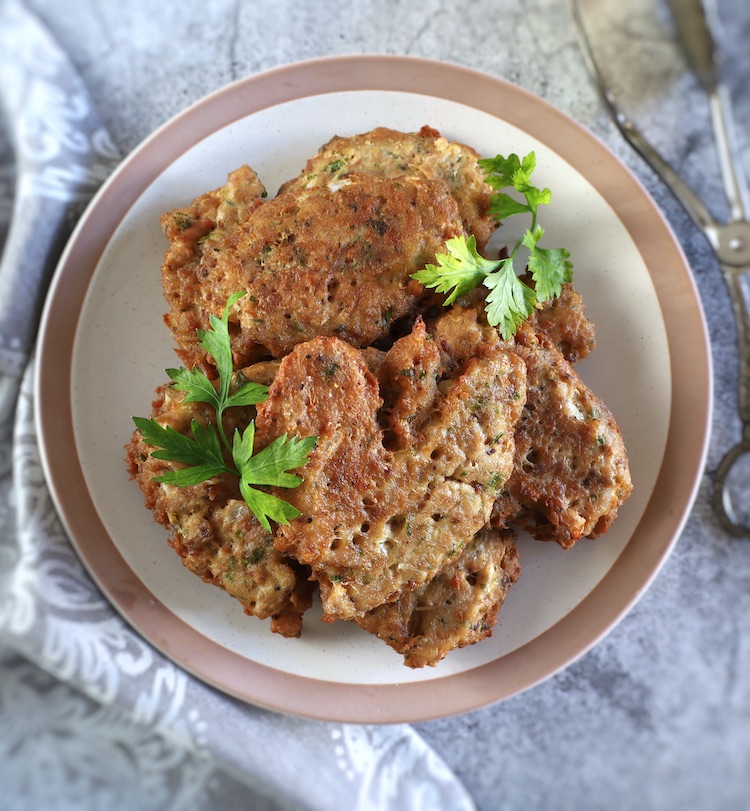 Easy Tuna Fritters on a plate