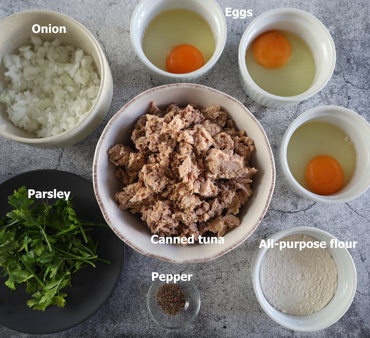 Easy Tuna Fritters ingredients