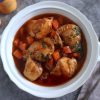 Easy chicken stew on a tureen