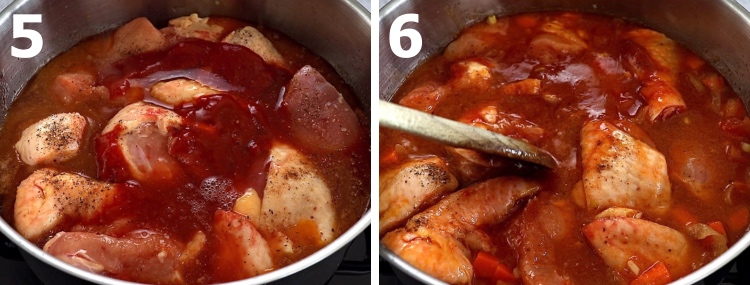 Easy chicken stew step 5 and 6