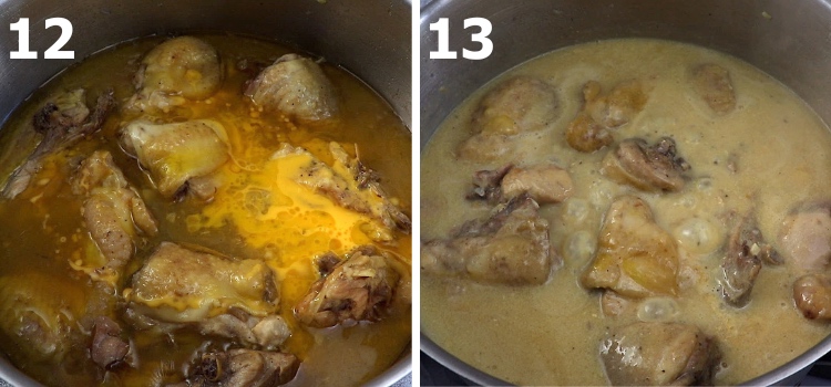 Chicken fricassee step 12 and 13