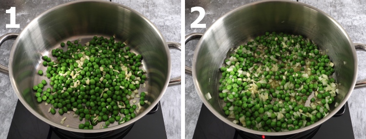 Easy peas rice step 1 and 2