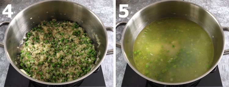 Easy peas rice step 4 and 5