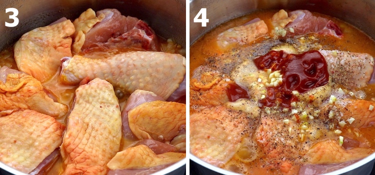 Best Chicken Stew with Spaghetti step 3 and 4